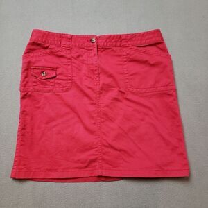 Ann Taylor Red Mini Skirt